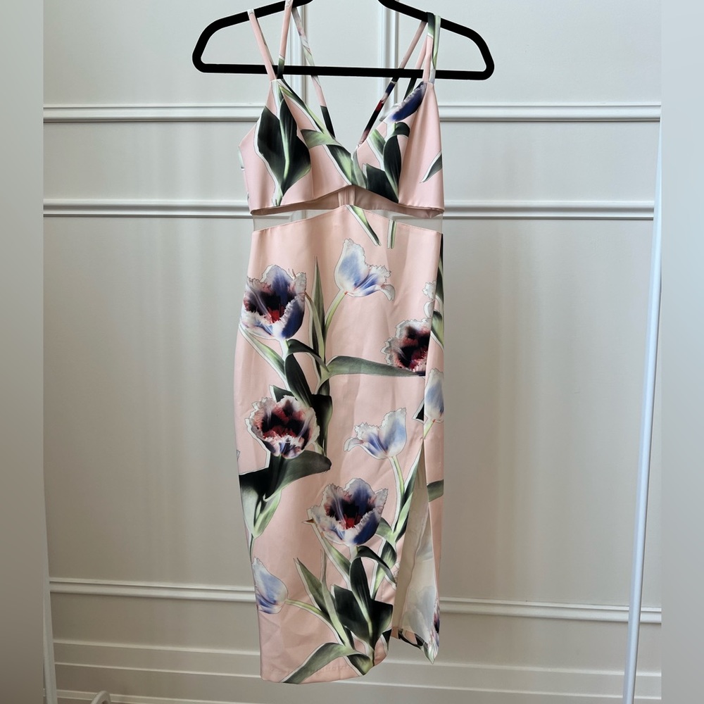Topshop floral midi dress
